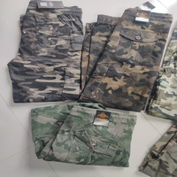Pantalon de jogging pour homme à taille haute élastique, décontracté, en mélange coton-élasthanne, coupe ample, 6 poches cargo, brodé, séchage rapide