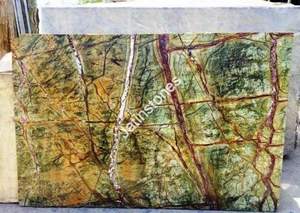 Mármol Verde Selva Tropical, Losa de Piedra Natural con Vetas de Selva para Baño, Pared Decorativa, Piso, Panel de Azulejos para Interiores - Product Image 6