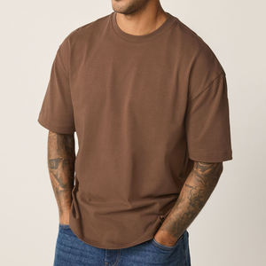 T-shirt col rond en coton décontracté à manches courtes, doux, style streetwear, vêtements de mode, vente en gros - Product Image 4