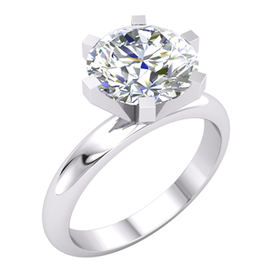 Anillo de Compromiso y Boda de Lujo para Mujer, con Diamante Cultivado en Laboratorio, Plata 925, Baño de Rodio, 2.05ct, Corte Brillante, Certificado IGI, de Divya Creations - Product Image 1