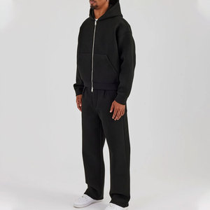Survêtement à capuche pour hommes grande taille, gris uni, décontracté, sweat-shirt long avec poches latérales, taille élastique, coupe ample, vêtements d'automne - Product Image 3