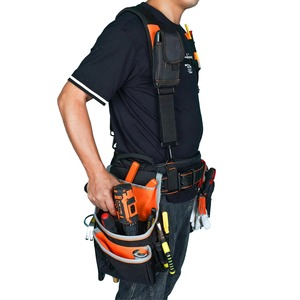 Black Orange <b>Tool</b> <b>Belt</b> With Pockets And Adjustable Straps For Workwear 2026 - Product Image 3