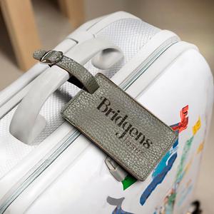 Luxury Genuine Leather Luggage Tags Privacy Shield Travel Bag Tags Custom Suitcase <b>Name</b> <b>Labels</b> Vendor LMP-0249 - Product Image 3