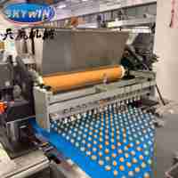 Machine automatique électrique à trois couleurs pour la fabrication de biscuits soufflés de petite taille