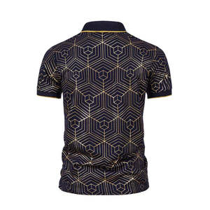 Polo d'été pour homme, nouvelle collection, marque tendance, design personnalisé, 100 % coton, chemises de golf, tissu tricoté uni de haute qualité, vente en gros - Product Image 5