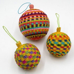 <b>Outdoor</b> christmas <b>tree</b> decorations multi-colored ornament ball woven seagrass bauble balls - Product Image 6