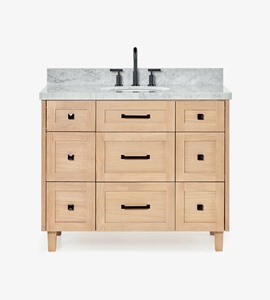 Mueble de Baño Personalizado Benjamin de 43 Pulgadas, Mueble con Lavabo Individual, Solo 2 Opciones de Acabado, Fabricante OEM de Vietnam - Product Image 1