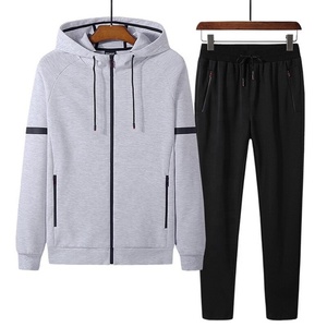 New Arrival Men's Full Front Zipper Hood & Pants Homme Sweat Suit Melegito Training Wear Trenerka Spordidress Traningsoverall - Product Image 3