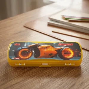 Estuche para Lápices Vikas ULTRA, Organizador de Papelería de Plástico Resistente para Niños, Niñas y Estudiantes, Diseño Compacto, Venta al Por Mayor - Product Image 6