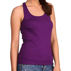 Women Solid Color Knitted Sleeveless Tank <b>Top</b> Crew Neck Breathable Spandex/Cotton Eco-Friendly Quick Dry Regular Length Casual - Product Image 3
