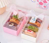 Vente en gros de boîtes de boulangerie en papier écologiques pour gâteau, crêpe, burger, gaufre, brownie au chocolat, stratification mate pour le déjeuner de la restauration