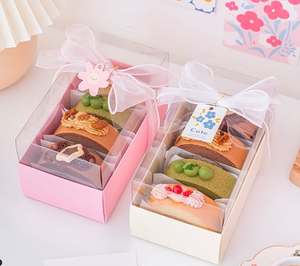 Toptan çevre dostu kağıt ekmek kutuları kek Pancake <span class=keywords><strong>Burger</strong></span> Waffle çikolata Brownie mat laminasyon için Catering öğle yemeği - Product Image 3