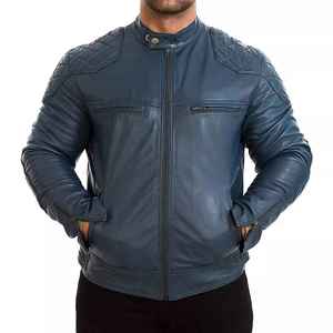 Fabricante de Ropa Personalizada, Chaqueta Acolchada de Cuero para Hombre, Chaqueta de Invierno con Relleno de Cuero - Product Image 1