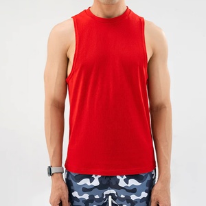 Débardeur court à capuche et col en V pour homme, dos nageur, idéal pour la gym, personnalisable (logo et couleur), 100 % coton, séchage rapide – Meilleures ventes - Product Image 1