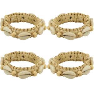 Anillo para Servilletas de Ratán con Detalles de Cuentas Marinas, Tejido a Mano, Decoración de Mesa con Temática de Playa para Comedor, Cafetería, Restaurante y Fiestas Costeras - Product Image 6