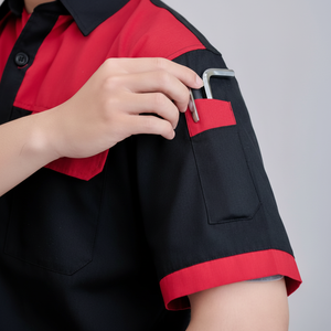 Overol de Trabajo FMF para Hombre, de Manga Larga, Impermeable, Antiestático, de Poliamida, en Negro y Rojo - Product Image 3