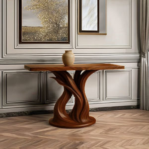 Mesa de consola de tamaño personalizado, diseño inspirado en madera Natural, decoración de entrada única hecha a mano, muebles de madera maciza a medida, regalo - Product Image 1