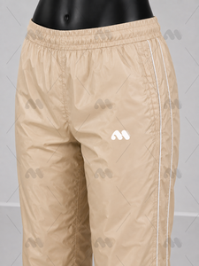 Conjunto Deportivo de Verano para Mujer, Color Beige, Manga Larga, Media Cremallera, Ligero, Poliéster, Estilo Deportivo, Holgado, 2 en 1, Color Sólido, Logotipo Frontal - Product Image 4