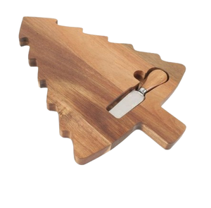 เขียงไม้ไผ่รูปต้นคริสต์มาสสำหรับเสิร์ฟผัก ชีส และสลัด - Product Image 1