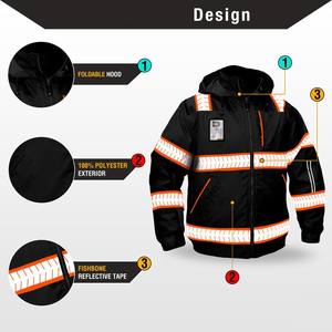 Chaqueta de Seguridad de Alta Visibilidad y Resistencia con Cinta Reflectante de Doble Costura, Múltiples Bolsillos para Herramientas, Profesional e Industrial - Product Image 2