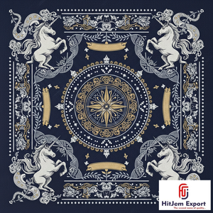 ผ้าพันคอไหมพิมพ์ลายดีไซน์พิเศษ Elite Prime สำหรับแฟชั่นฮิญาบ ผ้าคลุมศีรษะ ผ้าพันคอสี่เหลี่ยม คอลเลคชั่นขายส่ง - Product Image 2