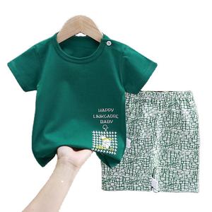 Conjunto de Ropa de Verano 2025 para Niños, Camiseta de Manga Corta con Estampado Informal y Pantalones Cortos, Traje para Bebés Niños y Niñas - Product Image 1