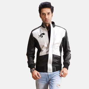 Veste en cuir véritable pour homme PIHA SPORTS, design personnalisé avec logo, imperméable, réversible, style rétro vintage, effet vieilli, pour l'hiver, style motard - Product Image 1
