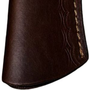 Cuchillo de Caza de Hoja Fija Damasco con Mango de Madera Bicolor Naranja y Negro, Forjado a Mano, para Camping y Supervivencia OEM - Product Image 4