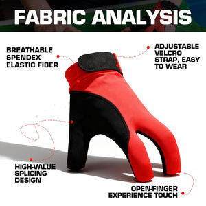 Guantes de Snooker Duraderos al Por Mayor, de 3 Dedos, Personalizados, Antideslizantes, Transpirables, Accesorios para Jugadores Profesionales - Product Image 2