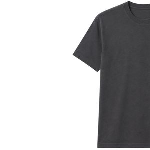 เสื้อยืดโอเวอร์ไซส์สีเทาเข้มสำหรับผู้ชาย แขนสั้น ผ้าฝ้าย คอกลม ปักโลโก้เล็กน้อย สไตล์ลำลอง สตรีทแวร์ ทรงหลวม แฟชั่นทันสมัย - Product Image 2