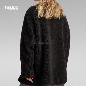 OEM fabricante de ropa al por mayor ropa de invierno al aire libre mujer logotipo personalizado Sherpa Jacquard trampa estrella chaqueta polar - Product Image 4