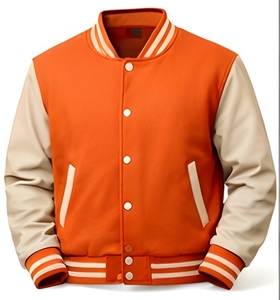Chaqueta Varsity de Felpa de Algodón de Alta Calidad, Chaqueta Universitaria con Logotipo Bordado Personalizado, Ropa Urbana de Calidad de Exportación - Product Image 3