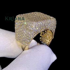 Anillo de Moissanita con Diamantes, Estilo Hip Hop, Joyería Moderna para Fiestas y Uso Diario, Disponible a un Precio Razonable - Product Image 5