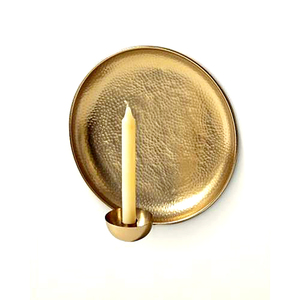 Premium Iron Hanging <b>Tea</b> <b>Light</b> Holder with Textured Circular Backplate for Elegant Wall Decor - Product Image 5