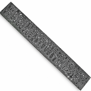 Barre de acier Damas artisanale, motif échelle, pour la fabrication de couteaux |   Lame forgée sur mesure - Product Image 1