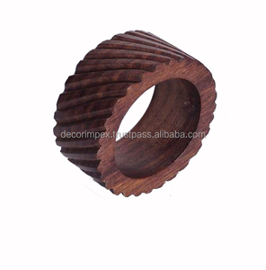 Anneaux de serviette faits à la main de conception en bois anneau de serviette en papier pour la table de dîner fabriqué en inde fournisseur vente chaude - Product Image 4