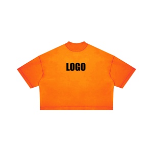 High Quality 100% Cotton Blank Mens T-shirts Heavyweight Oversized Boxy Fit T Shirt Printing Custom T Shirt - Product Image 5