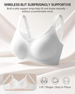 Sujetador Deportivo Blanco con Tirantes Finos y Cuello en V para Mujer, con Detalle de Malla sin Costuras, Soporte Medio, Transpirable, para Yoga y Ejercicio - Product Image 4