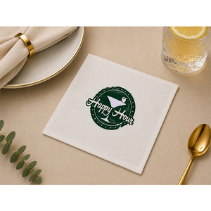 Sous-verre de cocktail imprimé en lin 100% de luxe |   Sous-verres décoratifs pour la maison et le bar - Product Image 4