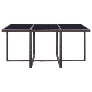 Grand ensemble de meubles d'extérieur en polyrotin brun avec housses amovibles - Product Image 6