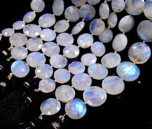 Natural <b>Rainbow</b> Moonstone Coin Shape Faceted Beads 12-16MM Premium <b>Rainbow</b> Moonstone Gemstone Beads For Jewelry Making Supplies - Product Image 4