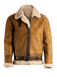 Chaqueta de aviador Colby de piel de oveja para hombre - Product Image 1