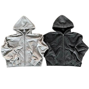 Diseña Tu Propio Logotipo, Sudaderas con Pedrería de Invierno 100% Algodón, Logotipo Personalizado de Alta Calidad y Peso Ligero - Product Image 1