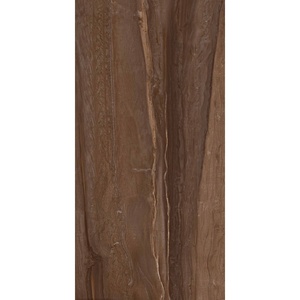 Carrelage en porcelaine de haute qualité, résistant à l'usure, aspect marbre brun foncé, surface émaillée, matériau de revêtement de sol intérieur - Product Image 3