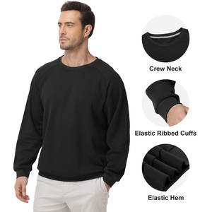 Sudaderas Negras con Estampado Personalizado, Sudaderas con Capucha de Cuello Redondo Extra Grandes para Hombre, Sudaderas de Felpa Francesa 2026, Sudaderas Lisas para Hombre - Product Image 6