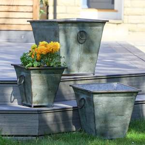 Jardinière en métal artisanale en fer et laiton avec chaîne, pour table, intérieur et extérieur, pot de fleurs décoratif, produits décoratifs - Product Image 4