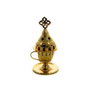 Brûleur d'encens en laiton artisanal, écologique, résistant à la chaleur, diffuseur d'aromathérapie, brûleur de luxe pour décoration de table - Product Image 2