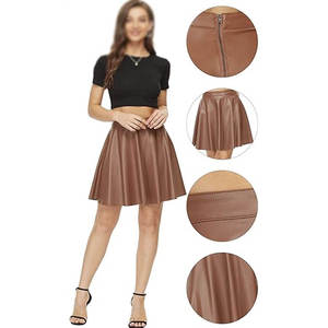 Minifalda Verde de Cintura Alta con Volantes para Mujer, Estilo Prairie Chic de Verano, Color Sólido, Gasa, Cintura Elástica, Servicio OEM, Lo Mejor - Product Image 5