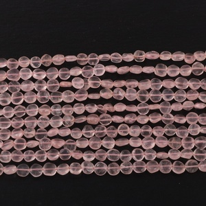 Cuentas de Cuarzo Rosa Natural en Forma de Moneda, Lisas, para la Fabricación de Joyas, Collares y Pulseras, Venta al Por Mayor - Product Image 5