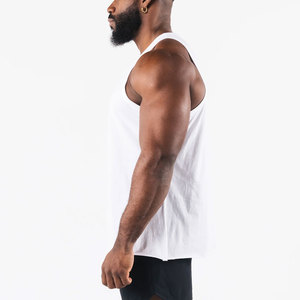 Camiseta sin mangas para hombre, diseño moderno y popular de fábrica, camiseta de punto de color sólido con cuello redondo para venta en línea - Product Image 4